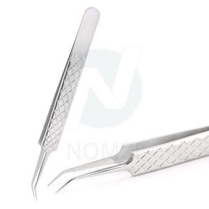 Pinces à cils en acier inoxydable de haute qualité avec logo personnalisé, pointe en fibre, pointe fine, méga volume, extension, utilisation en salon, couleur personnalisée, privée - Product Image 4