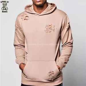 เสื้อฮู้ดดี้สตรีทแวร์ผู้ชายสไตล์ดิสเทรส ผ้าฝ้ายฟลีซเนื้อนุ่ม สำหรับชุดลำลอง กิจกรรมกลางแจ้ง การเดินทาง และแฟชั่นทันสมัย - Product Image 2