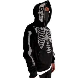 Sudadera con capucha para hombre de la mejor calidad, algodón transpirable mezclado con lavado fácil de usar, básicos cómodos para el diseño de trabajo de diamantes de imitación de otoño - Product Image 5