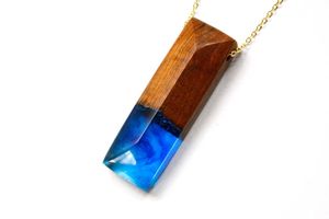 Smart Quality Charming Wood & Resin Unique Design Wholesale Pendant Type Necklace Necklace Fashion Jewelry <b>Accessories</b> Women - Product Image 2