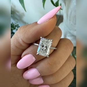 Anillo de Compromiso con Diamante Cultivado en Laboratorio, Corte Radiante, Claridad VVS2, 3.00 Quilates, Certificado IGI, Venta al por Mayor a Precio Económico - Product Image 2