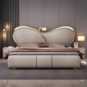 Light Luxurious Creative Modern Simple Double <strong>Bed</strong> <strong>Soft</strong> <strong>Bed</strong> Bedroom King <strong>Bed</strong> <strong>Frame</strong> and Queen High End Bedroom Furniture Set - Product Image 1