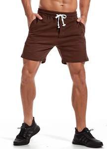 <b>Men's</b> 100% Cotton Hip Hop Worsted <b>Shorts</b> Casual Elastic Waist Drawstring Lightweight Workout <b>Lounge</b> Beach Jersey Sweat - Product Image 3