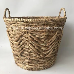 BEST SELLING - Eco-Friendly Storage Basket Water Hyacinth Home <b>Decor</b> Kid <b>Room</b> Items From Vietnam SISU <b>Laundry</b> Baskets - Product Image 1