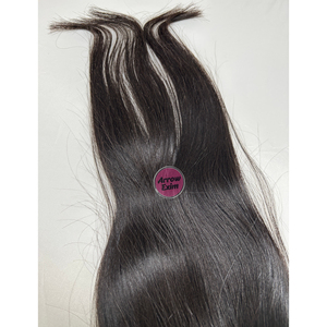 Cabello Humano Indio Remy con Cutícula Alineada Natural, 150% de Densidad, Cierre de Encaje de Doble Nudo 5x5 4x4, Liso - Product Image 2