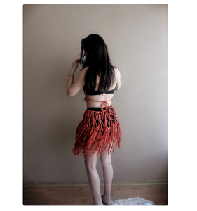 ชุดกระโปรง macrame และชุด bustier สำหรับเจ้าสาวของคุณเป็นผ้าฝ้ายทอมือเสื้อผ้าเทศกาล bustier เสื้อเอวลอยผู้หญิงชายหาด macrame - Product Image 2