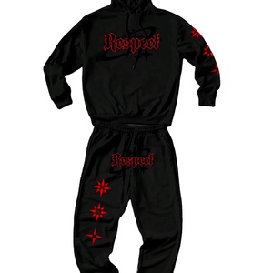 Tenues unisexes de haute qualité à manches longues pantalon de jogging fêtes survêtement avec poches fonction de maternité hiver survêtement deux pièces - Product Image 1