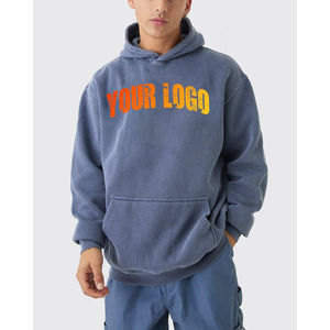 Sudadera con Capucha de Alta Calidad 100% Algodón para Hombre, Sudadera Deportiva, Ropa Urbana, Sudadera con Estampado Puff Grueso para Hombre - Product Image 1