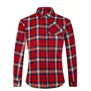 Camisas de Franela de Punto Personalizadas de Lujo OEM para Hombre, Talla Grande, Color Sólido, Botones, Camisa Casual de Verano - Product Image 1