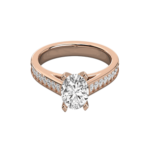 Bague solitaire en diamant rond - Product Image 2