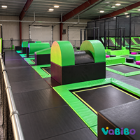 Équipement de parc de trampolines intérieur commercial, parcours ninja, fosse à mousse, mur d'escalade, enfants, adultes, solution clé en main OEM, Vabibo BC-15