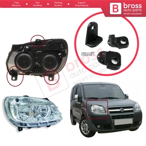 BHL7 Headlight Holder Mount Repair Bracket Tab Set Right Side for Doblo <b>Box</b> MPV 119 223 2005-2010 - Product Image 5
