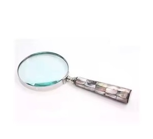 Nouvelle Arrivée Argent Chrome Fini Résine Poignée Loupe Moderne pour Lecture Magazine Journal Documents Échec Étiquettes - Product Image 1