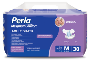 PERLA 60X90 cm Disposable <b>Adult</b> <b>Diapers</b> Absorbent PE Film Underpad for Elderly Incontinent Individuals 30-Piece Pack - Product Image 3