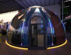 Phong cách hiện đại màu xanh lá cây trắc địa PC pha lê bầu trời đầy sao mái vòm Bong Bóng nhà 4m Đường kính dễ dàng cài đặt cho phòng tắm biệt thự cắm trại - Product Image 5