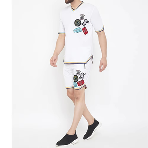 Offre spéciale Ensemble double imprimé à manches courtes pour hommes Dernier design de qualité supérieure Design élégant deux pièces avec logo personnalisé - Product Image 6