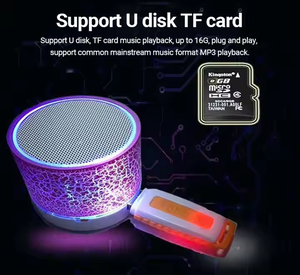 便携式迷你无线蓝牙音箱，适用于派对、收音机、音频播放器、麦克风，带 USB LED 立体声音乐盒 - Product Image 5
