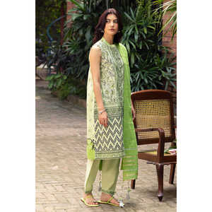 ชุดสูทผ้าแจ็คการ์ดลูเร็กซ์พิมพ์ลาย 3 ชิ้นสำหรับผู้หญิง พร้อมผ้าคลุมไหล่ลายทาง รุ่น SP-52093 - Product Image 1