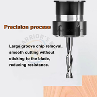 Fraise à bois en carbure monobloc revêtu d'AlTin, personnalisable OEM/ODM, 2 dents, avec queue de 8mm, 10mm, 4mm, 3.175mm, 6mm
