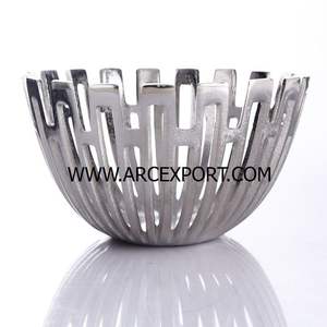 Cuenco para servir comida y fruta elegante Chapado en plata, mesa para bodas y eventos, cuencos decorativos grandes de diseño antiguo - Product Image 6