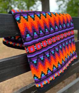 Western Show Horse Saddle Blanket Diseño de Nueva Zelanda Manta de sillín de lana hecha a mano Top Wool Saddle Pad Size - Product Image 6