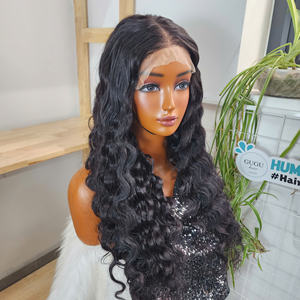 Natural Color Glueless Transparent for for Human Hair <b>Wigs</b> Pre-Plucked Vietnamese Deep Wave Bundle Virgin Hair Wholesale - Product Image 4