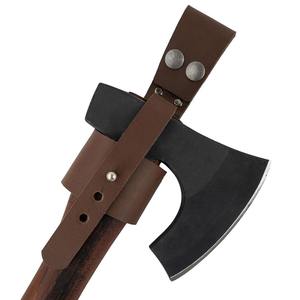 Étui de ceinture en cuir pleine fleur fait main de qualité supérieure pour hache, avec boucle, support durable en bois de style industriel, accès facile, pour hache de bûcheron, extérieur - Product Image 1