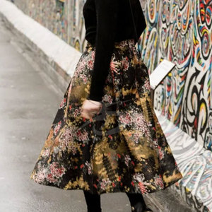 Women's Casual Daily Outfits Custom Logo <b>Print</b> Breathable Lightweight Cotton <b>Maxi</b> Statement <b>Skirt</b> Simple Shape Natural Waistline - Product Image 5