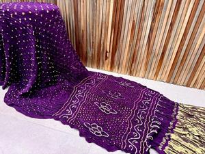 Blusa de Sari de seda Gajji de alta calidad con atuendo de tendencia elegante de último diseñador con mayorista y fabricante de trabajo impreso de la India - Product Image 6