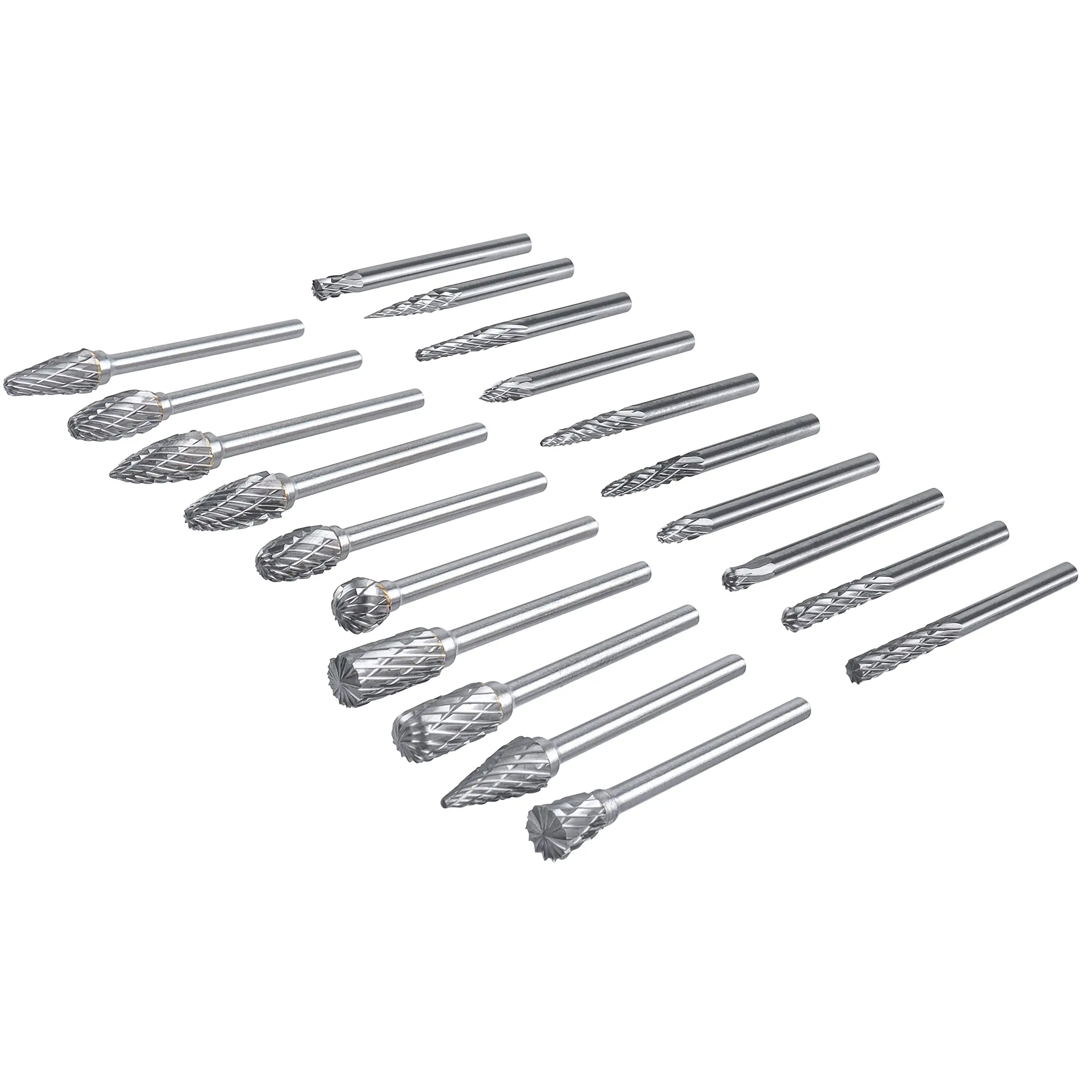 20 Stuk 3Mm (1/8 ") Schacht Carbide Braamset, 3Mm En 6Mm Dubbel Gesneden Roterende Vijl Bramen Die Slijpmachine Boor Bramen Diy