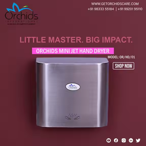 Sèche-mains automatique en acier inoxydable Jet Air pour toilettes publiques, hôtels et toilettes domestiques Sèche-mains mural à grande vitesse - Product Image 4