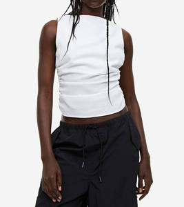 100% algodón sin mangas cuello redondo mujeres Tank Top hecho mujeres Tank Tops sin mangas ropa de gimnasio nueva llegada mujeres Tank Tops en Stock - Product Image 1