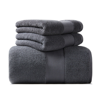 2026 Soft Cotton Woven Bath Towel Set Thick Plush Comfortable Absorbent Eco-Friendly Solid Color Bathroom Towels for Ultimate