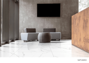 MARBRE SATUARIO VITRIFIÉ en CARREAUX DE SOL EN PORCELAINE FINITION BRILLANTE en 600X600 600X1200 800X800 MM COULEUR BLANCHE - Product Image 2