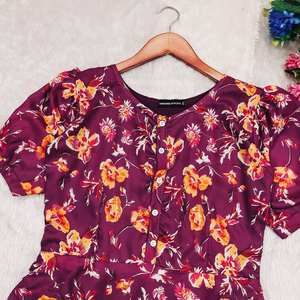 เดรสแม็กซี่ผ้าฝ้ายนุ่มแขนสั้นชุดนี้ดูน่าทึ่ง - Product Image 1