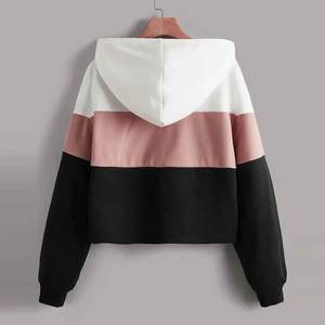 Custom Printing Baggy Color Block <b>Hoodie</b> And Sweatshirt For Women 2025 New Arrivals Pakistani Manufacturer Apparel <b>Fleece</b> <b>Hoodie</b> - Product Image 2