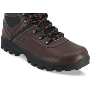 Stivali da Trekking Vintage in Ecopelle per Uomo, Scarpe Tattiche Impermeabili per Escursioni, Taglia 9M, Comodi Stivali da Escursionismo Marroni - Product Image 3