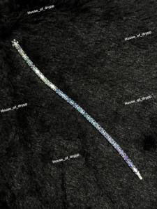 Pulsera de tenis de moissanita multicolor con diamantes, plata 925, estilo Iced Out, arcoíris, Tana Linking, joyería de lujo unisex para fiestas, estilo Hip Hop - Product Image 5