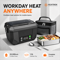 70 ℃   Chauffe-repas rechargeable intelligent sans fil, boîte à bento électrique anti-fuite avec couvercle pour les repas de service