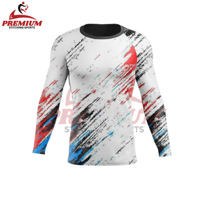 New Rash Guard Men Sublimation <b>Printed</b> Spandex Gym <b>Surfing</b> Diving Compression Shirts Wholesale with Good Quality and Design - Product Image 5