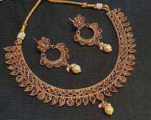 Conjunto de joyería nupcial exagerada para pendientes de boda, anillo, pulsera, collar, conjunto de joyería de 4 piezas, joyería nupcial de perlas para mujer - Product Image 2