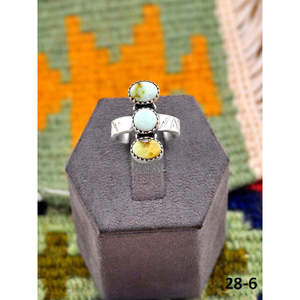 Bague ajustable en argent sterling turquoise Palomino d'inspiration sud-ouest, style romantique, sertie de pierres, or rose et rhodium, cadeau idéal - Product Image 6