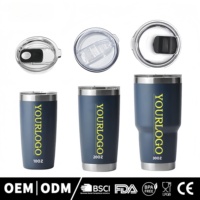 Gobelet isotherme moderne pour voiture avec logo personnalisé, meilleure vente, poignée et paille, isolation thermique 6-12 heures, en acier inoxydable 304, pour mariage