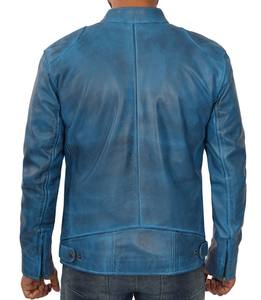 Veste en cuir pour homme de qualité supérieure, printemps-automne, en cuir véritable, veste pour homme - Product Image 6