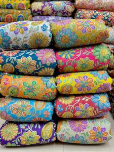 Tela de Georgette Bordada Personalizada de Alta Calidad para Trajes de Niño/Textiles para el Hogar - Diseño Floral Jacquard de Punto por Urdimbre - Product Image 3