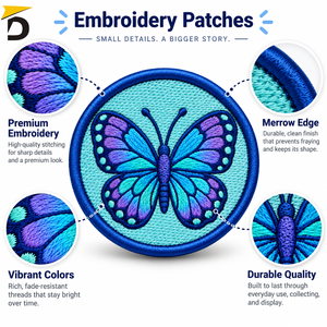 Les patchs brodés sur mesure offrent une broderie fine, des détails vibrants et une construction durable pour les vêtements, les sacs et les accessoires. - Product Image 6