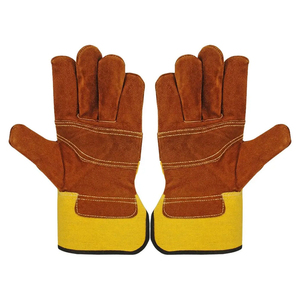 Guantes de Seguridad Personalizables de Kevlar Marrón Resistentes al Calor y Duraderos con Doble Palma para Hombre, Utilizados en Construcción, Libres de Silicona - Product Image 3
