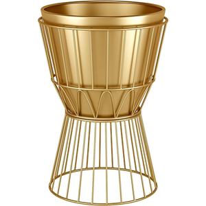 Classic Design <b>Gold</b> Color Metal Flower <b>Vase</b> With Stand Luxurious Home Decor for Stunning Floral Arrangements - Product Image 2