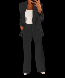 เสื้อเบลเซอร์แฟชั่นระบายอากาศดีสำหรับผู้หญิง สีขาว กระดุมแถวเดียว แขนยาว สไตล์ลำลอง เสื้อคลุมสำหรับฤดูหนาว - Product Image 2