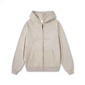 Sudadera con Capucha y Cremallera Resistente con Logotipo Personalizado, Diseño de Hombros Caídos, Impresión Digital de Alta Calidad - Product Image 4